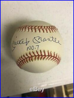 Mickey Mantle No. 7 Upper Deck Authenticated Signed Ball UDA Inscribed Autograph