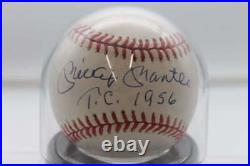 Mickey Mantle Signed Inscribed T. C. 1956 Baseball Autograph Bas 8 W6364