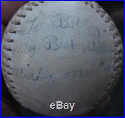 Mickey Mantle Vintage signed Baseball Ball Inscribed To Bobby PSA/DNA autograph