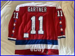 Mike Gartner Signed Autographed Washington Jersey Inscribed HOF01 BAS