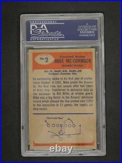 Mike Mccormack Signed 1955 Bowman #2 Inscribed Hof 84 With Psa Coa Cleveland