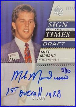 Mike Modano 20/21 UD SP Authentic Sign Of The Times Draft INSCRIBED /10