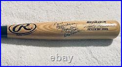 Mike Schmidt Autographed, Signed & Inscribed Baseball Bat to Ray Lewis, HOFer
