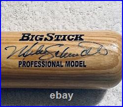 Mike Schmidt Autographed, Signed & Inscribed Baseball Bat to Ray Lewis, HOFer