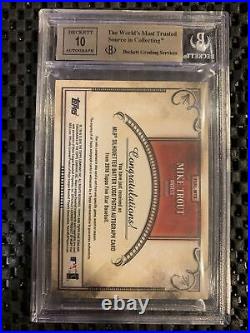 Mike Trout 2016 Topps Five Star Logoman Patch Auto #1/1 Inscribed Bgs 9.5/10 Gem