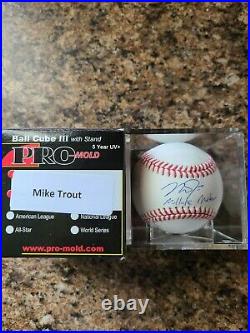 Mike Trout Autographed Baseball inscribed Millville Meteor