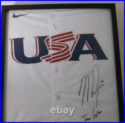 Mike Trout Team USA Signed Jersey Inscribed Captain AUTHENTIC Huge Autograph