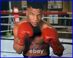 Mike Tyson Boxing Legend Signed & Inscribed 16x20 Photo BECKETT Grad Collection
