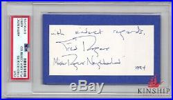 Mister Rogers signed Inscribed cut PSA DNA Slabbed Auto Fred Rogers Rare C420