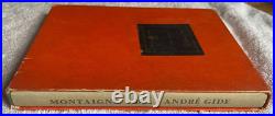 Montaigne book Andre Gide signed autographed 309/800 limited withslip HC/DJ 1929