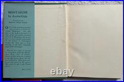 Montaigne book Andre Gide signed autographed 309/800 limited withslip HC/DJ 1929