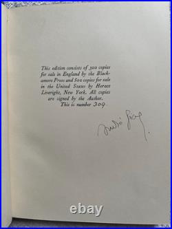 Montaigne book Andre Gide signed autographed 309/800 limited withslip HC/DJ 1929