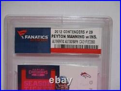 NFL Peyton Manning 2012 Contenders # 29 Autographed & Inscribed Omaha-fanatics