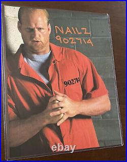 Nailz WWF Signed Metallic 8x10 Photo Wrestling Autograph Inscribed COA