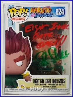 Naruto Might Guy #824 Autograph Signed Inscribed Skip Stellrecht PSA Funko Pop