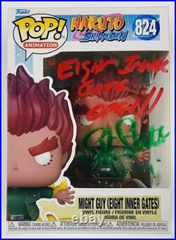 Naruto Might Guy #824 Autograph Signed Inscribed Skip Stellrecht PSA Funko Pop
