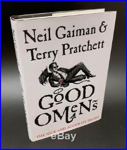 Neil Gaiman SIGNED AUTOGRAPHED Good Omens Anniversary Ed HC 1st Ed 1st Print NEW
