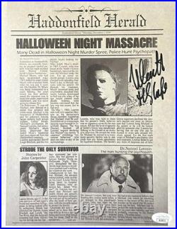 Nick Castle autographed signed inscribed 8x10 newspaper Halloween JSA COA