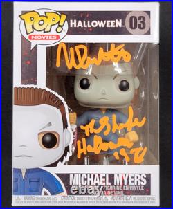 Nick Castle signed inscribed Michael Myers Funko Pop! Autograph Beckett BAS