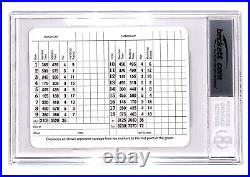 Nick Faldo signed Masters Scorecard 1986 90 96 inscribed autograph BAS