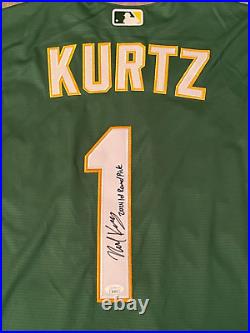 Nick Kurtz signed auto autograph A's Jersey Inscribed 2024 1st Round JSA
