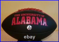 Nick Saban Autograph Signed Black Alabama Football Inscribed & Includes Coa