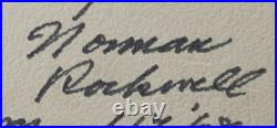 Norman Rockwell Inscribed Photograph Mount Signed 03/17/1968