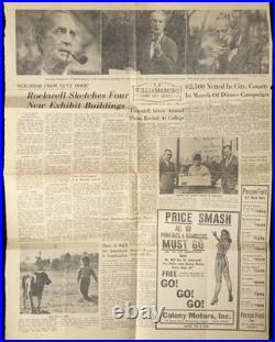 Norman Rockwell Inscribed Photograph Mount Signed 03/17/1968