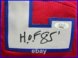 OJ Simpson Autograph Inscribed HOF Red Buffalo Bills Jersey JSA Signed O. J