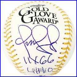Omar Vizquel autographed signed inscribed Gold Glove baseball Indians PSA COA