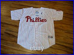 PETE ROSE SIGNED PHILLIES JERSEY With 13 SIGNED INSCRIBED STATS BECKETT AUTOGRAPH