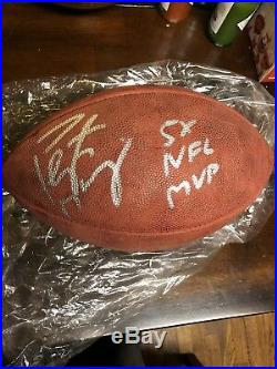 PEYTON MANNING Autographed Inscribed 5x NFL MVP Official NFL Football FANATICS