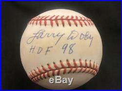 PSA Larry Doby Indians HOF Dec. 2003 Autographed Official AL Baseball Inscribed