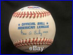 PSA Larry Doby Indians HOF Dec. 2003 Autographed Official AL Baseball Inscribed