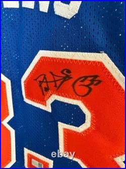 Patrick Ewing Signed Custom NY Knicks Jersey Autograph HOF 08 Inscribed COA XL