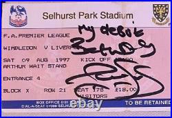 Paul Ince Liverpool Debut Rookie Autograph/Signed Inscribed Ticket