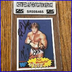 Paul Orndorff WWF WWE Signed Autograph Auto 1985 Topps Rookie Card CAS INSCRIBED