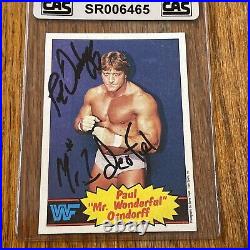 Paul Orndorff WWF WWE Signed Autograph Auto 1985 Topps Rookie Card CAS INSCRIBED