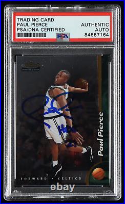 Paul Pierce Signed 1998-99 Finest #235 RC Inscribed HOF 21 (PSA) Rookie Card