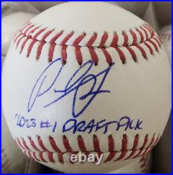 Paul Skenes Autographed Baseball Inscribed 2023 #1 Draft Pick MLB COA LSU Pirate Paul Skenes Autographed Baseball Inscribed 2023 #1 Draft Pick MLB COA LSU Pirate