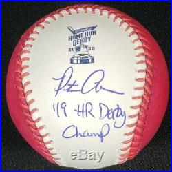 Pete Alonso Autographed HR Derby Ball Inscribed 19 HR Derby Champ w MLB Hologram