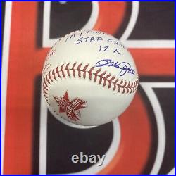 Pete Rose Autographed Signed MLB Baseball Inscribed Final ASG Steiner LOGO