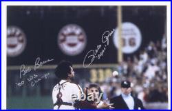 Pete Rose & Bob Boone Signed Phillies 16x20 Photo Inscribed'80 WS Champs oops