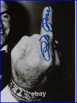 Pete Rose Signed Autographed Inscribed Middle Finger Bird Photograph PSA