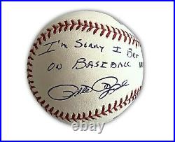 Pete Rose Signed MLB Baseball Autograph Im Sorry I Bet Inscribed JSA COA OMLB