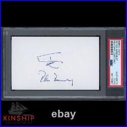 Peter Benchley signed 3x5 PSA DNA Slabbed Jaws Author Inscribed Shark Auto C2761
