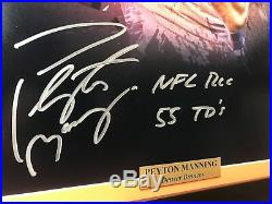 Peyton Manning Signed Broncos 20x24 Framed Photo Inscribed COA Fanatic Autograph