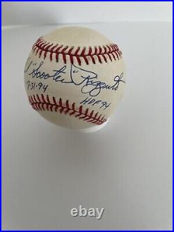 Phil Rizzuto Autograph Signed Bobby Brown AL Baseball Inscribed Yankees HOF JSA