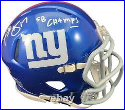 Plaxico Burress autographed inscribed Speed Mini Helmet New York Giants PSA COA