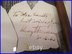 President Harry S. Truman Signed Autographed Inscribed Photo Dated 1963 Vintage